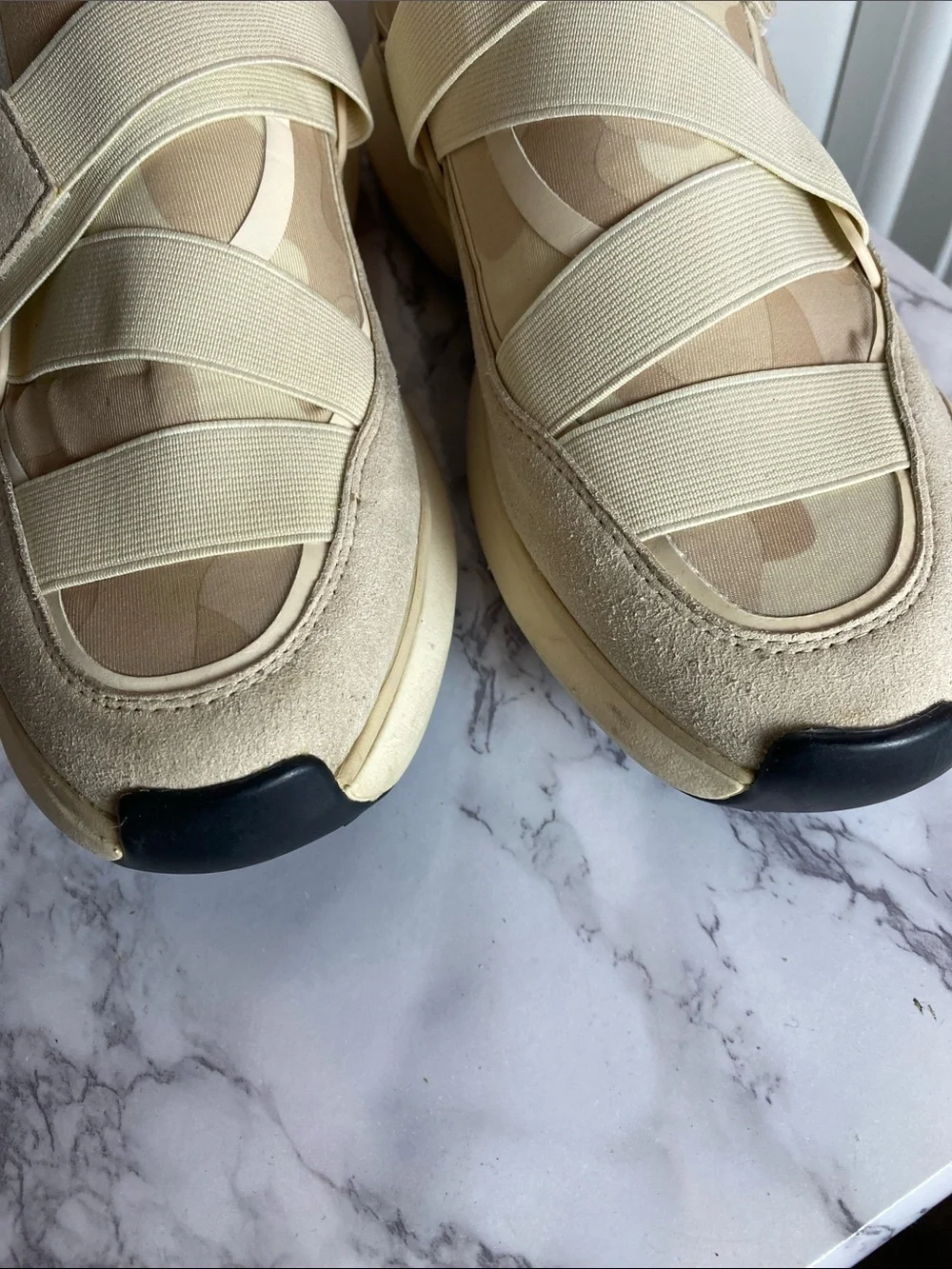 Nurture Dillion Beige Slip-On Platform Sneakers Camouflage Response Tech Size 10